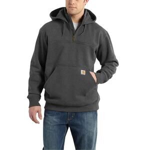 Carhartt Mens Rain Defender Paxton 1/4 Zip Hooded Sweatshirt Sz Medium NEW Loose